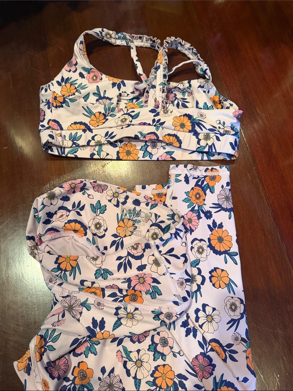 Floral Pink Women's Jumpsuit Set - Floral Print Active Romper